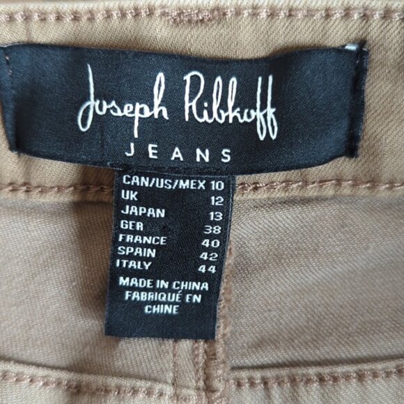 Joseph Ribkoff Tan Raw Hem Ankle Jeans - Picture 2 of 13